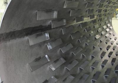 Mixing Basket Assembly with Welded-On Louvers